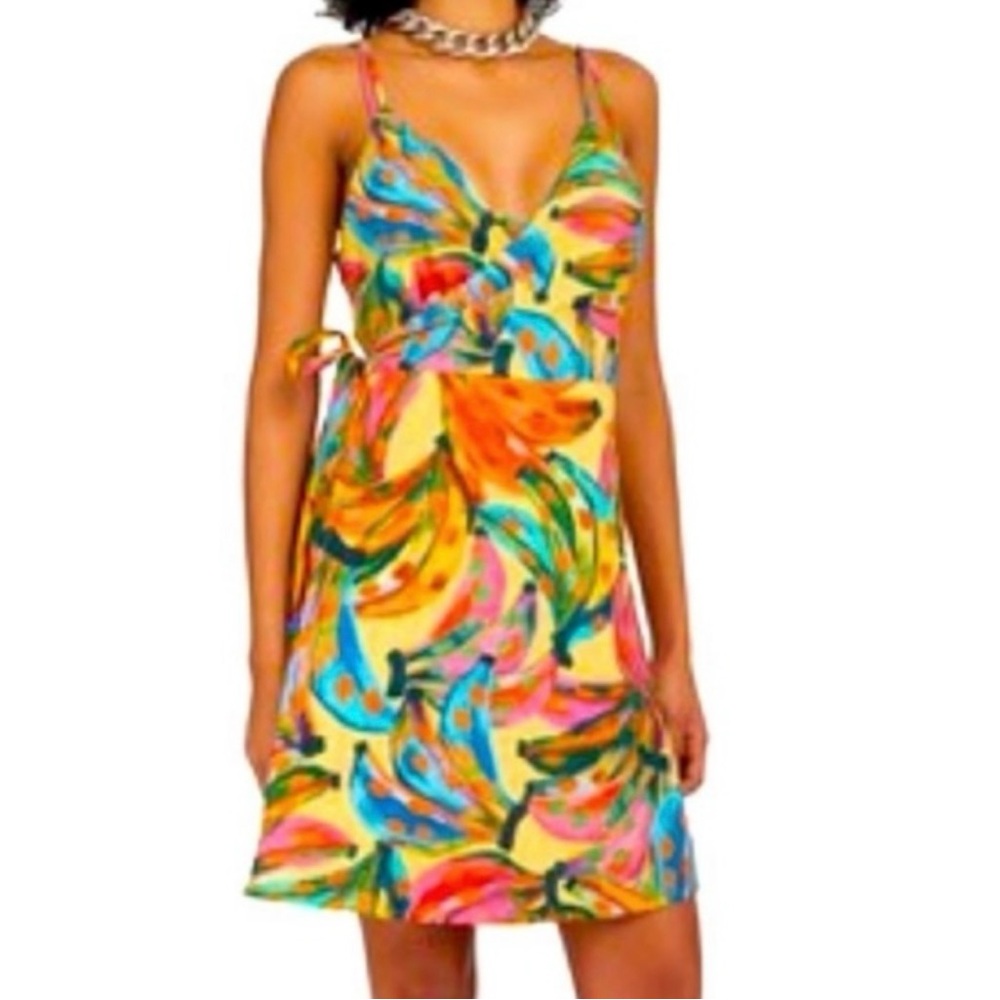 New FARM Rio Colorful Banana Cover Up Dress